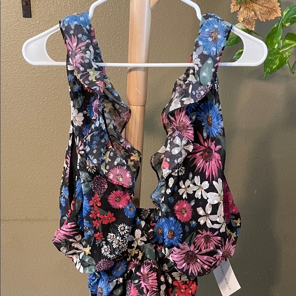 NWT Floral Ruffled layer mini dress - Picture 2 of 7